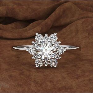 Pretty Silver CZ Diamond Ring